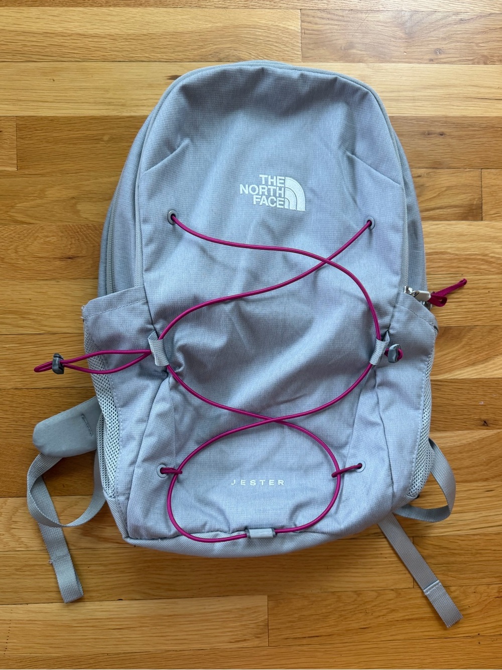 The North Face Jester Backpack Gray Pink FlexVent 28L